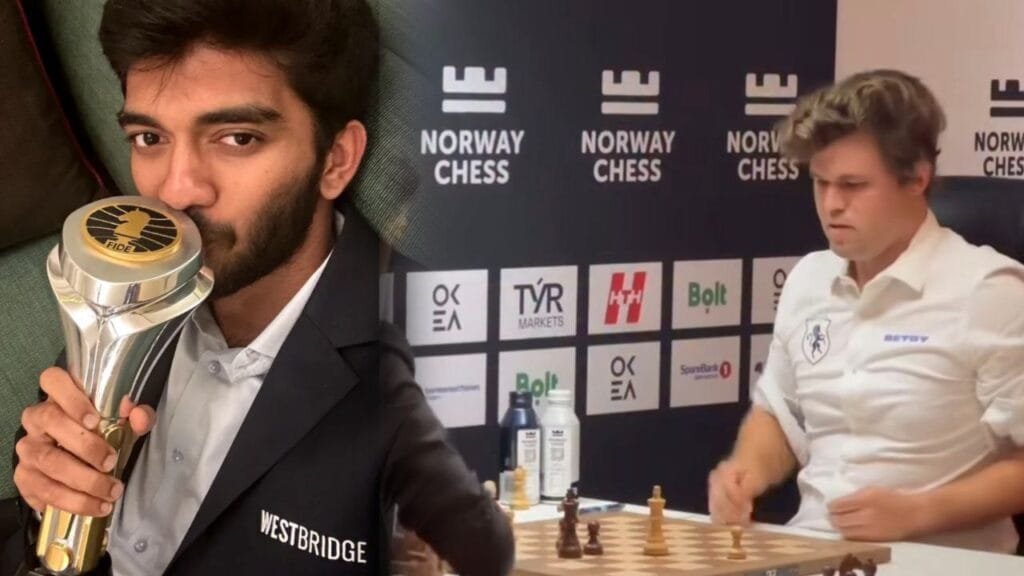Gukesh Stuns Magnus Carlsen in Epic Win and Leaves the Chess World Speechless