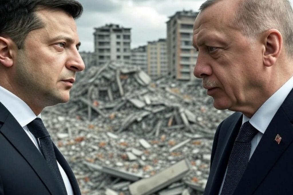 President Erdogan was meeting with Ukraine’s President Zelensky at the time