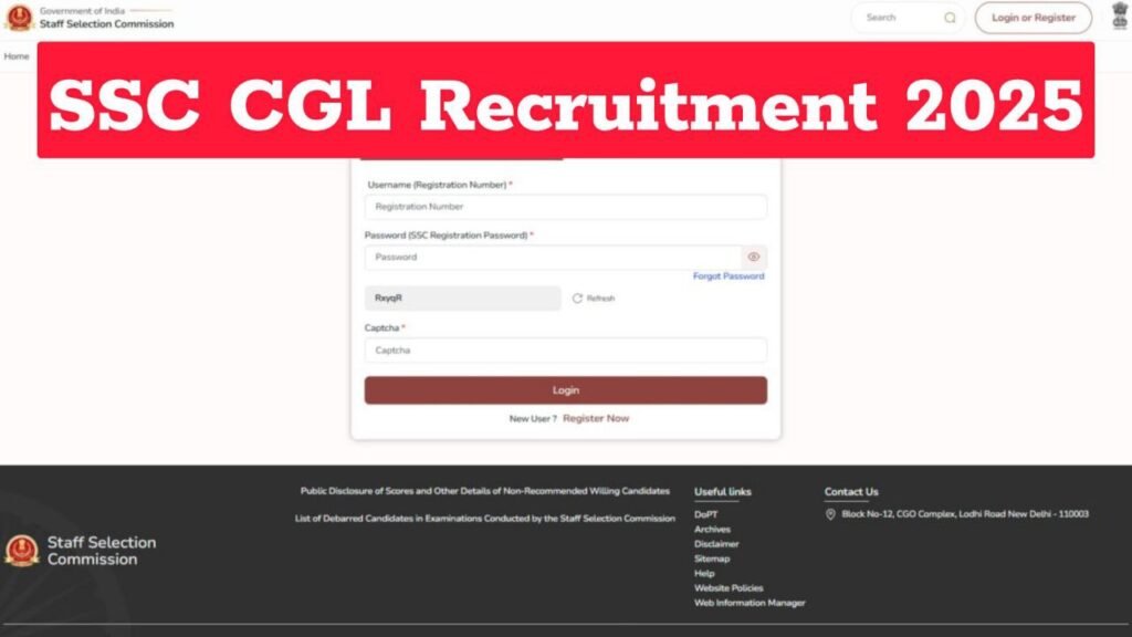 SSC CGL 2025 Registration Details and Important Dates